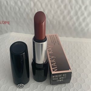 Mary Kay lipstick gel semi-mate midnight red new